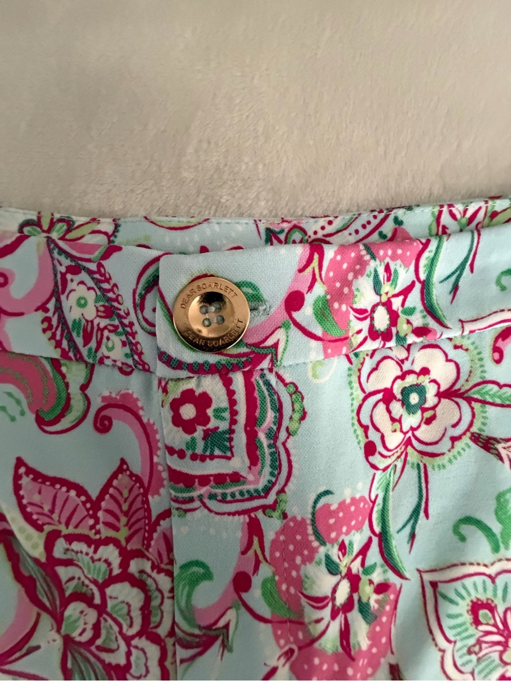 Dear Scarlett NWT Sun Cool Multi Color Stretch Floral Paisley Shorts - Picture 9 of 16